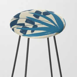 August Melody 3 - Minimal Abstract Painting Counter Stool