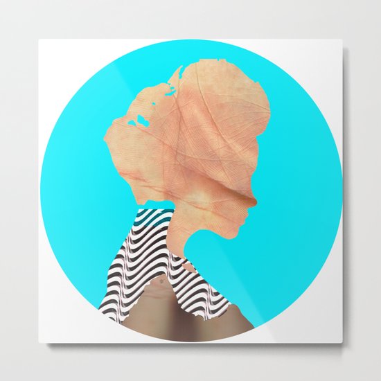 A strange kind of woman · the blue one · Crop Circle Metal Print