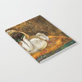 The kiss, part II, Gustav Klimt lovers portrait Notebook