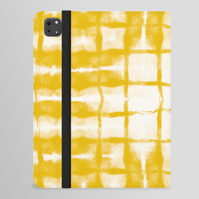 Square yellow shibori tie dyed iPad Folio Case
