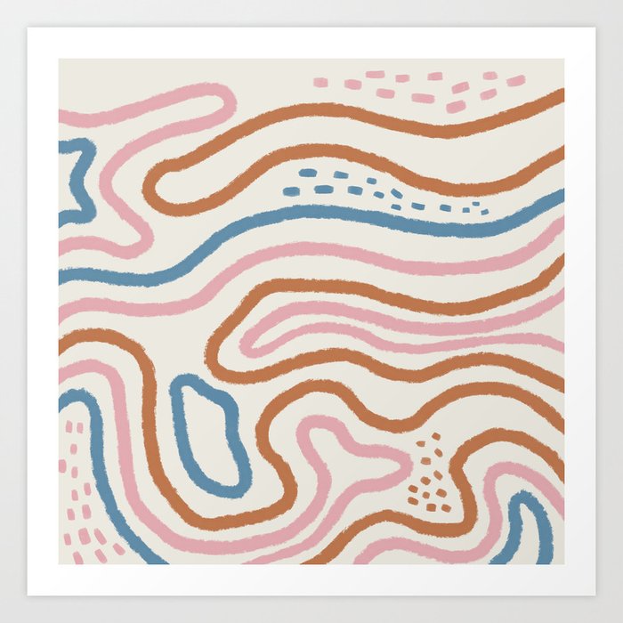 Abstract pattern 17 rainbow Art Print