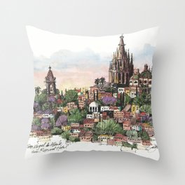 Sunset over San Miguel de Allende Throw Pillow
