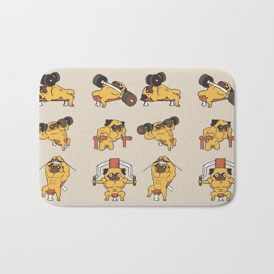 Chest Day with The Pug Bath Mat