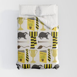 The House of Hufflepuff Pattern Duvet Cover