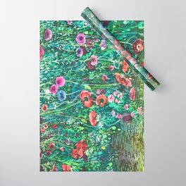 Poppies, Cornflowers and Spring Wildflowers at the Lagoon Wrapping Paper