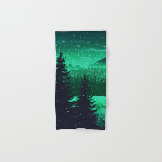 Snowing in the forest Hand & Bath Towel