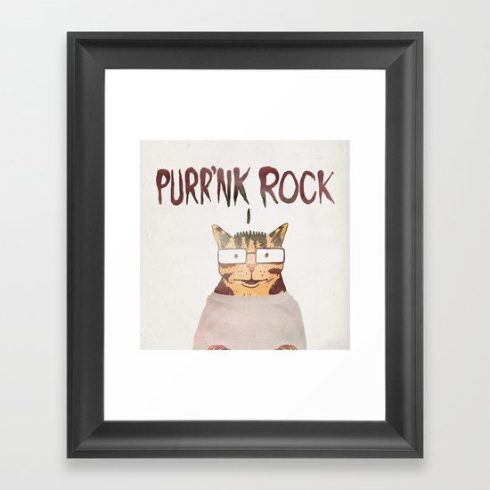 PURR'NK ROCK Framed Art Print