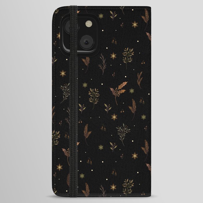 Moonlight Garden - Winter Brown iPhone Wallet Case
