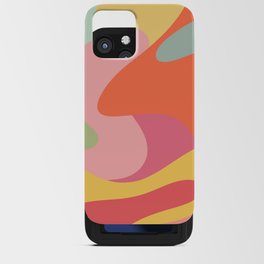 Rainbow Paint Splashes - pastel grey green yellow pink iPhone Card Case