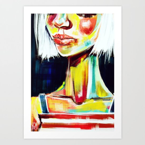 "Glowing 7" Art Print