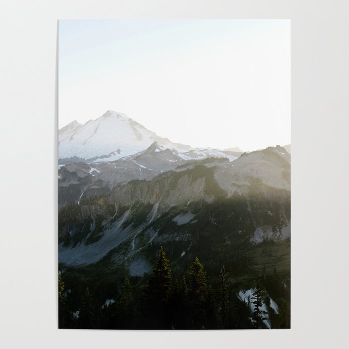 Mount Baker at Sunset Poster
