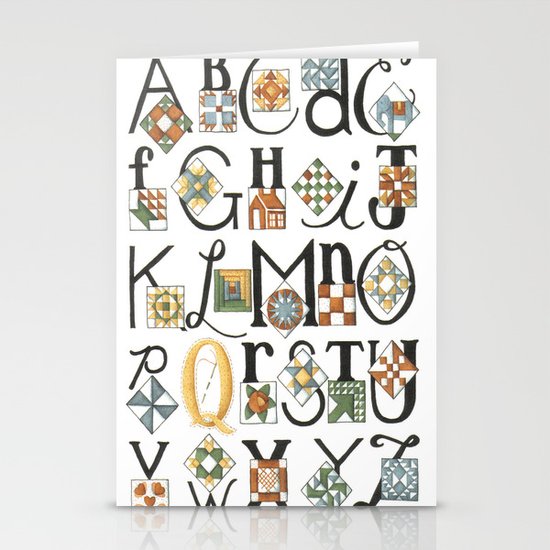 The ABC's of Quilting Stationery Cards