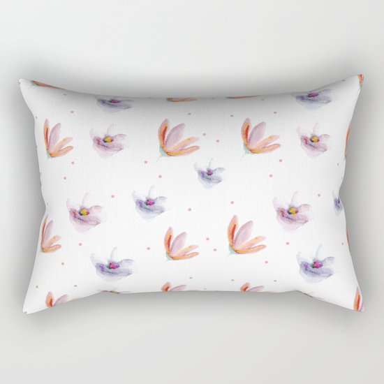 Delicate Floral Pattern 05 Rectangular Pillow