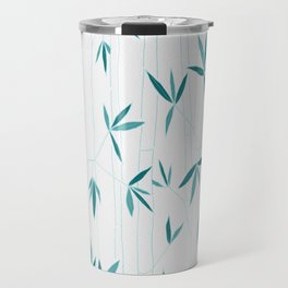 Bamboo Sketch in Blue Travel Mug