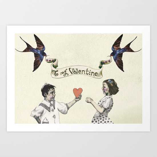 To My Valentine Art Print