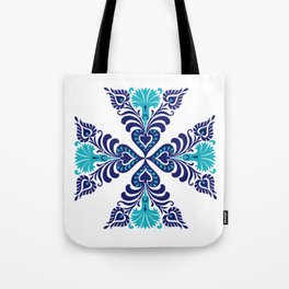 Hungarian Traditional Folk Art  Floral Modern Embroidery and Crochet Pattern Ornament Tote Bag