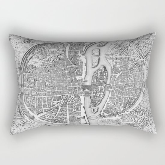 Paris map Rectangular Pillow