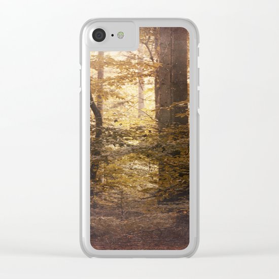 Autumn Came, With Wind & Gold. Clear iPhone Case