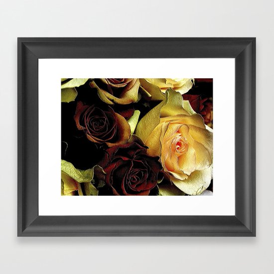 LOVE over GOLD Framed Art Print