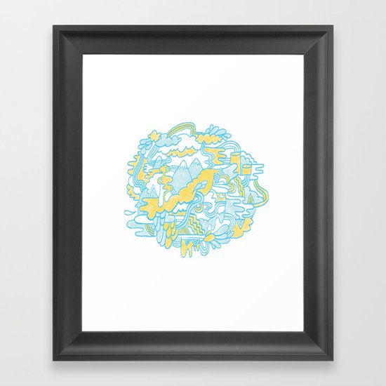 Spaghetti Mountain Framed Art Print