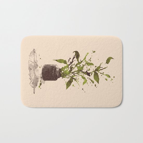 A Writer's Ink Bath Mat