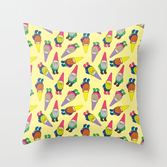 Garden Gnomes Throw Pillow