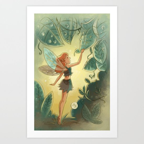Goblins Drool, Fairies Rule! - Morning Dew Art Print