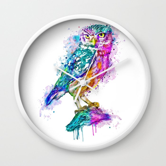 Colorful Owl Wall Clock