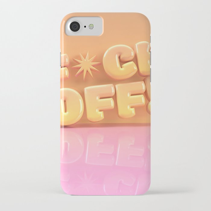 3d funny text iPhone Case