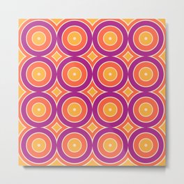 Retro Geometric Gradated Circle pattern 635 Metal Print | 60S, Century, Colorful, Organic, Rainbow, Geometric, Mod, Retro, Modernist, Psychedelic 