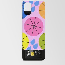 Mid-Century Modern Spring Rainy Day Pink Android Card Case