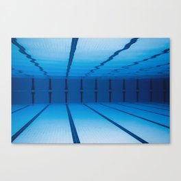 Underwater Empty Swimming Pool. Canvas Print