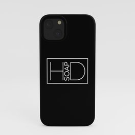White Logo on Solid Black iPhone Case