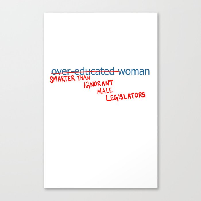 Over Educated Woman Canvas Print