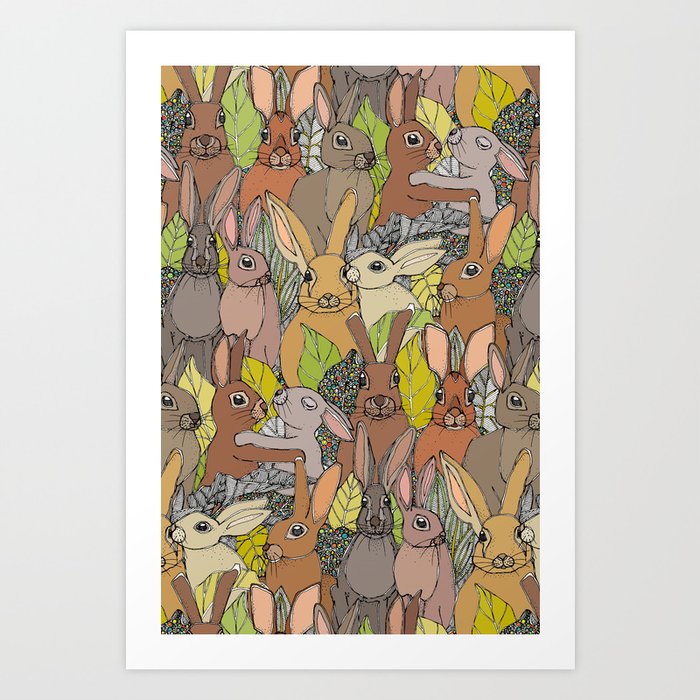 just rabbits Art Print