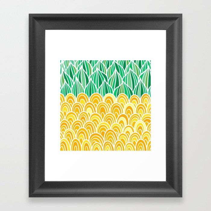 Pineapple Seas Framed Art Print