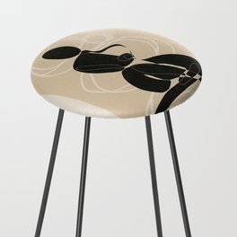 Elegant Abstract Figure Counter Stool