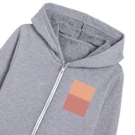 Dusty Rose Sunset Over the Wall Kids Zip Hoodie