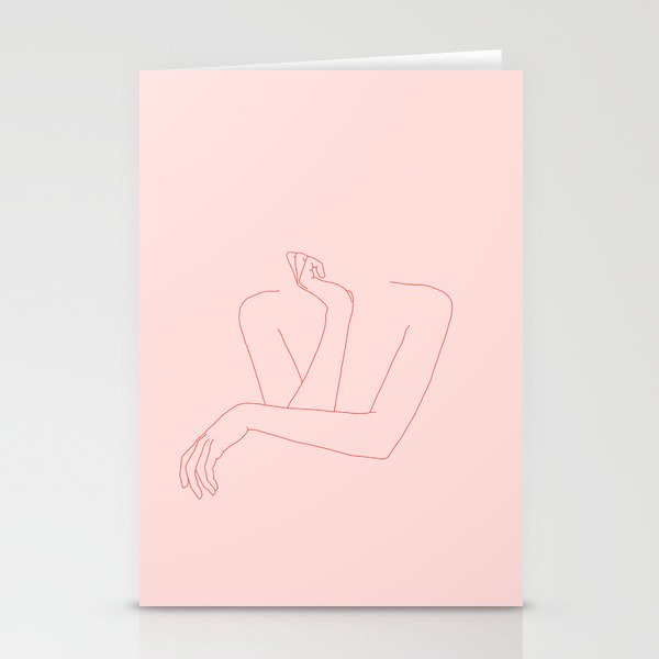 Crossed arms illustration - Anna Pink Stationery Cards