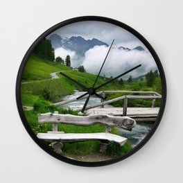 GREEN ART Wall Clock | Digital, Photo, Nature, Collage 