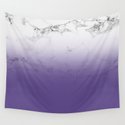 Modern white marble ultra violet purple ombre gradient Wandbehang