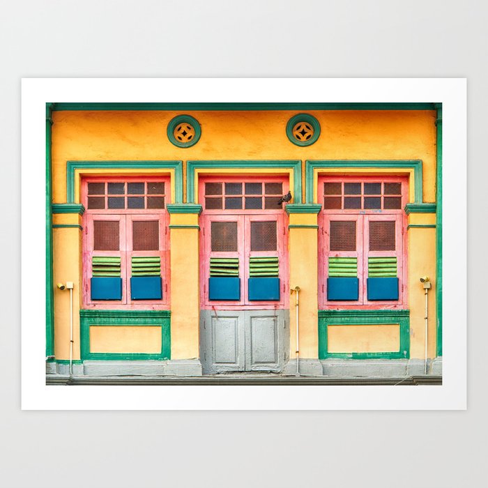 The Singapore Shophouse Art Print