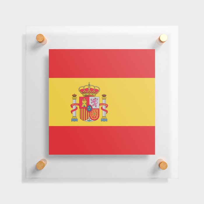 Spain Flag Print Spanish Country Pride Patriotic Pattern Floating Acrylic Print