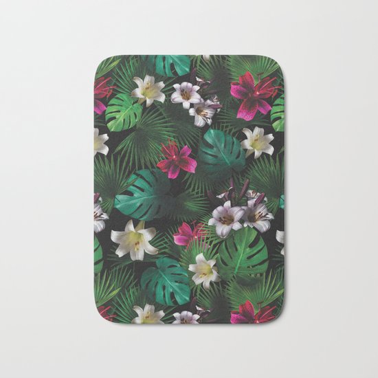 Tropical Night Garden Bath Mat
