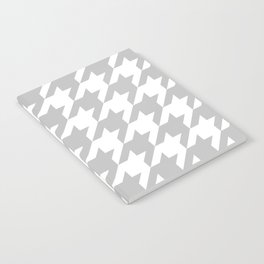 Big Silver Grey Houndstooth Pattern Notebook