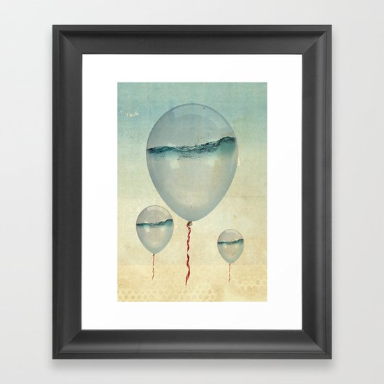 Wet Weather balloons Framed Art Print