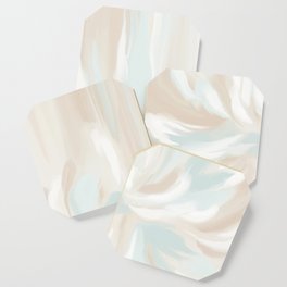 Pastel Pink and Blue Abstract Florals  Coaster