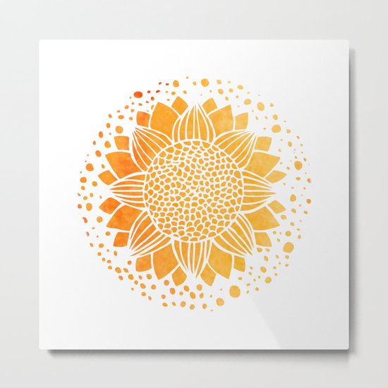 Sun Mandala Metal Print