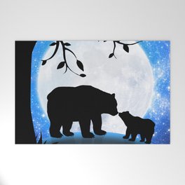 Moon and bears Welcome Mat