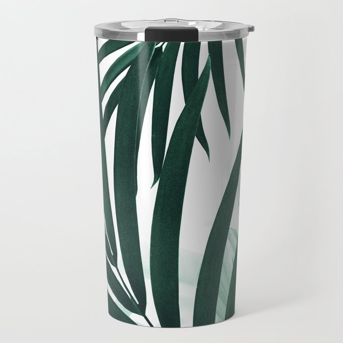 Palm & Monstera Leaves Mix #2 #foliage #decor #art #society6 Travel Mug